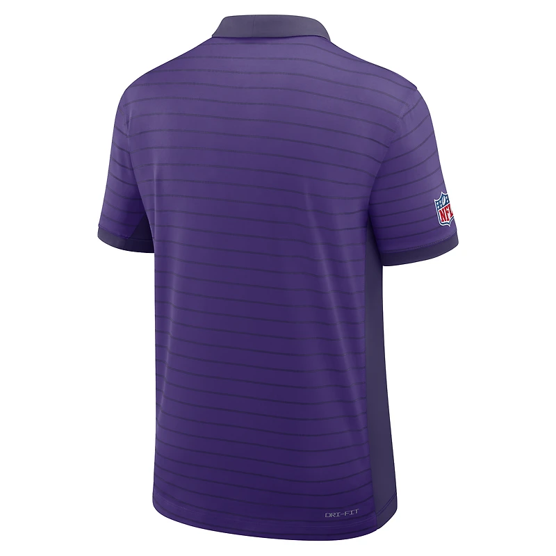 Men's Nike Purple Minnesota Vikings Sideline Victory Stripe Dri-FIT Polo