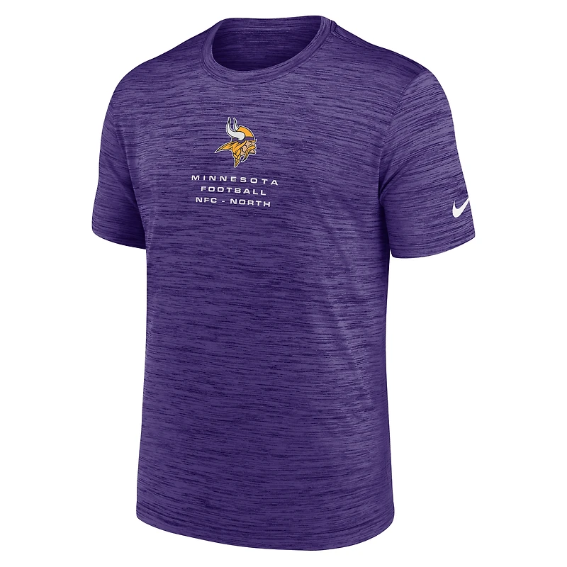 T-shirt Nike Dri-FIT Velocity Ball Carrier pour homme, violet Minnesota Vikings