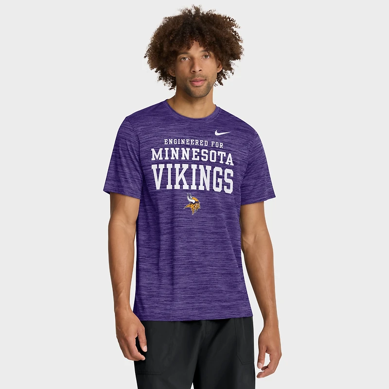 T-shirt Nike Velocity Dri-FIT violet Minnesota Vikings pour homme