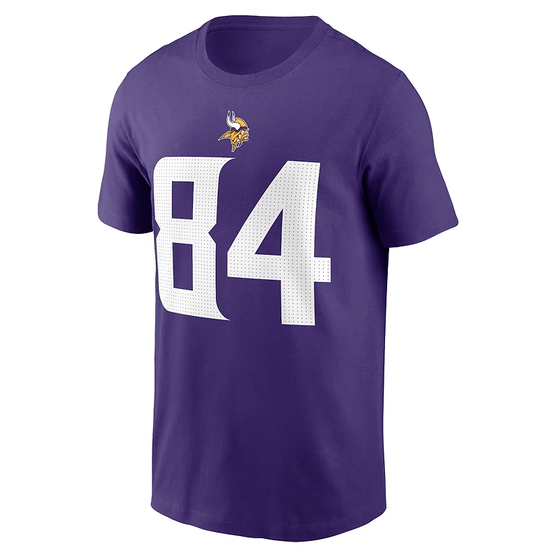 Men's Nike Randy Moss Purple Minnesota Vikings Retired Name & Number T-Shirt