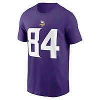 Men's Nike Randy Moss Purple Minnesota Vikings Retired Name & Number T-Shirt
