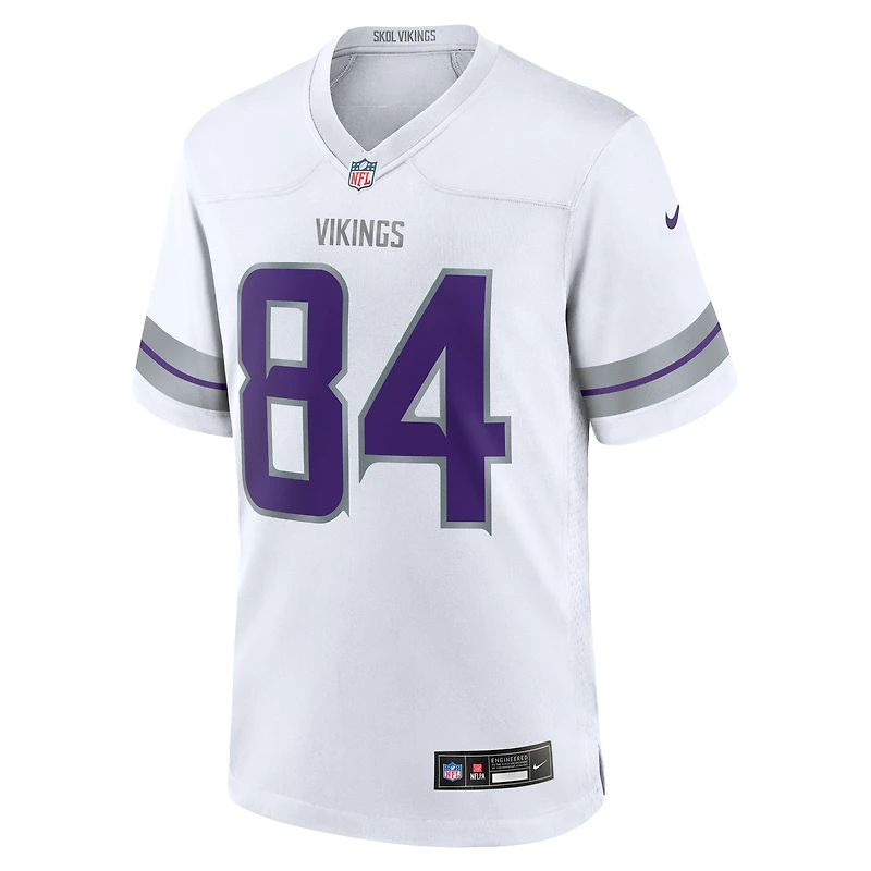 Maillot de match joueur retraité suppléant Nike Randy Moss pour hommes, blanc, Minnesota Vikings