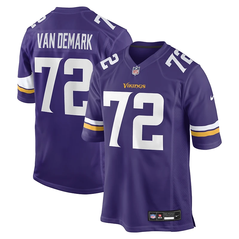 Men's Nike Ryan Van Demark Purple Minnesota Vikings Team Game Jersey