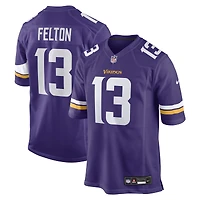 Men's Nike Tai Felton  Purple Minnesota Vikings Team Game Jersey