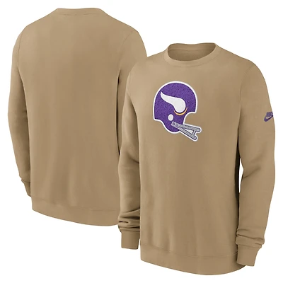Sweat-shirt Nike Tan Minnesota Vikings Swing Pass Rewind Club pour homme