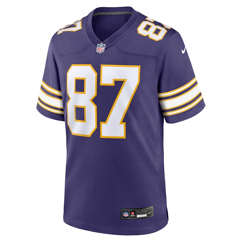 Nike T.J. pour hommes Maillot de jeu classique des Vikings du Minnesota violet Hockenson