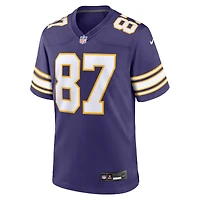 Nike T.J. pour hommes Maillot de jeu classique des Vikings du Minnesota violet Hockenson