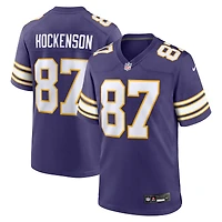 Nike T.J. pour hommes Maillot de jeu classique des Vikings du Minnesota violet Hockenson