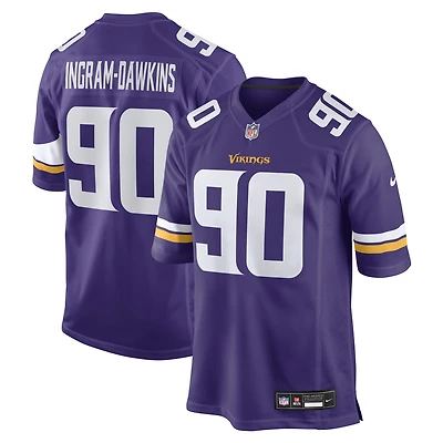 Men's Nike Tyrion Ingram-Dawkins  Purple Minnesota Vikings Team Game Jersey