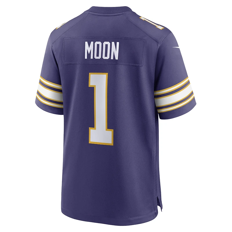 Maillot Nike Warren Moon violet pour homme, joueur retraité des Vikings du Minnesota, match alternatif