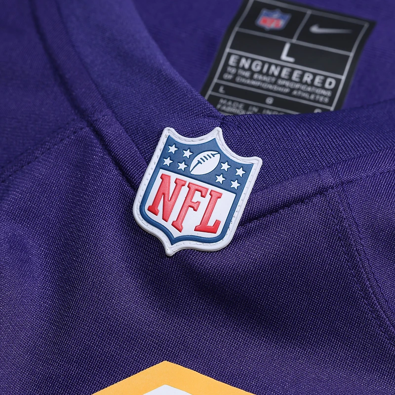 Maillot Nike Warren Moon violet pour homme, joueur retraité des Vikings du Minnesota, match alternatif
