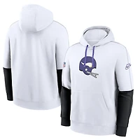 Sweat à capuche Nike blanc avec logo alternatif Minnesota Vikings pour homme