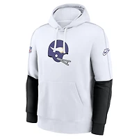 Sweat à capuche Nike blanc avec logo alternatif Minnesota Vikings pour homme