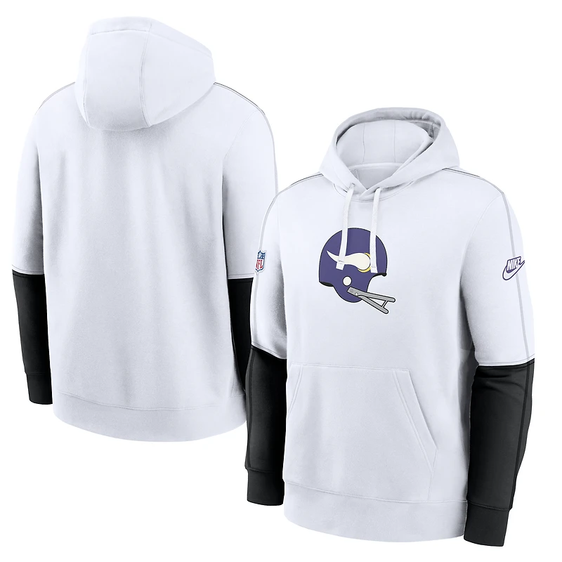 Sweat à capuche Nike blanc avec logo alternatif Minnesota Vikings pour homme