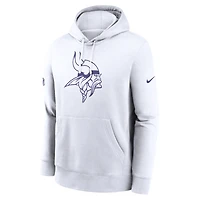 Sweat à capuche en polaire blanc Minnesota Vikings Club pour homme Nike