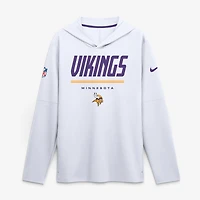 Men's Nike White Minnesota Vikings Sideline Dri-FIT Hooded Long Sleeve T-Shirt