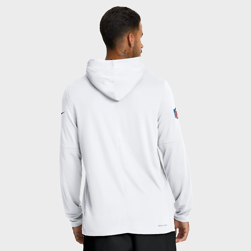 Men's Nike Minnesota Vikings Sideline Pure Fury Dri-FIT Long Sleeve Hoodie T-Shirt