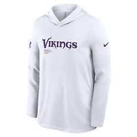 Men's Nike Minnesota Vikings Sideline Pure Fury Dri-FIT Long Sleeve Hoodie T-Shirt