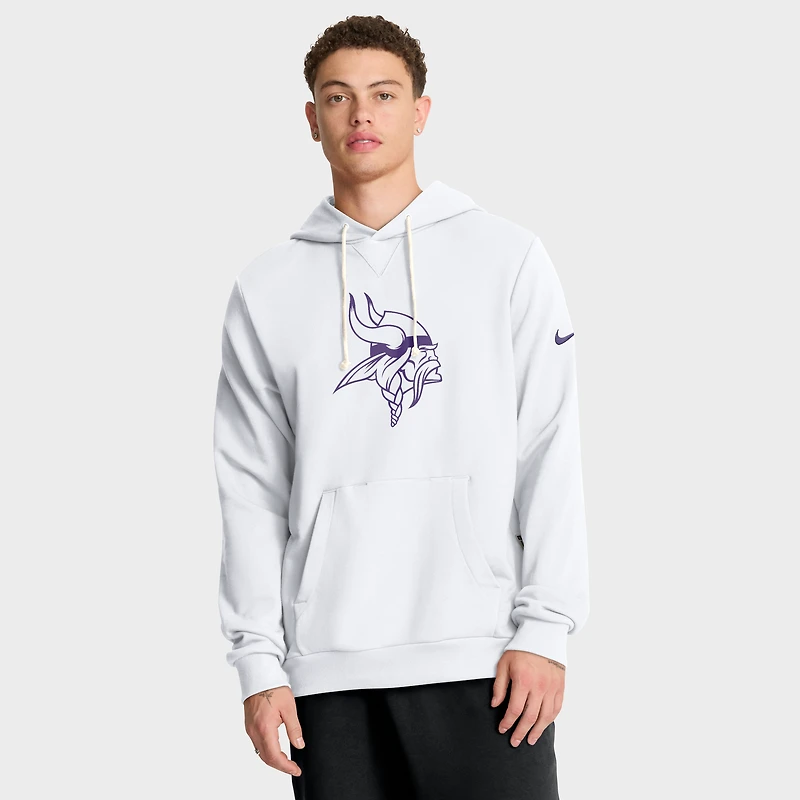 Men's Nike White Minnesota Vikings Sideline Standard Issue Alt 2 Dri-FIT Hoodie