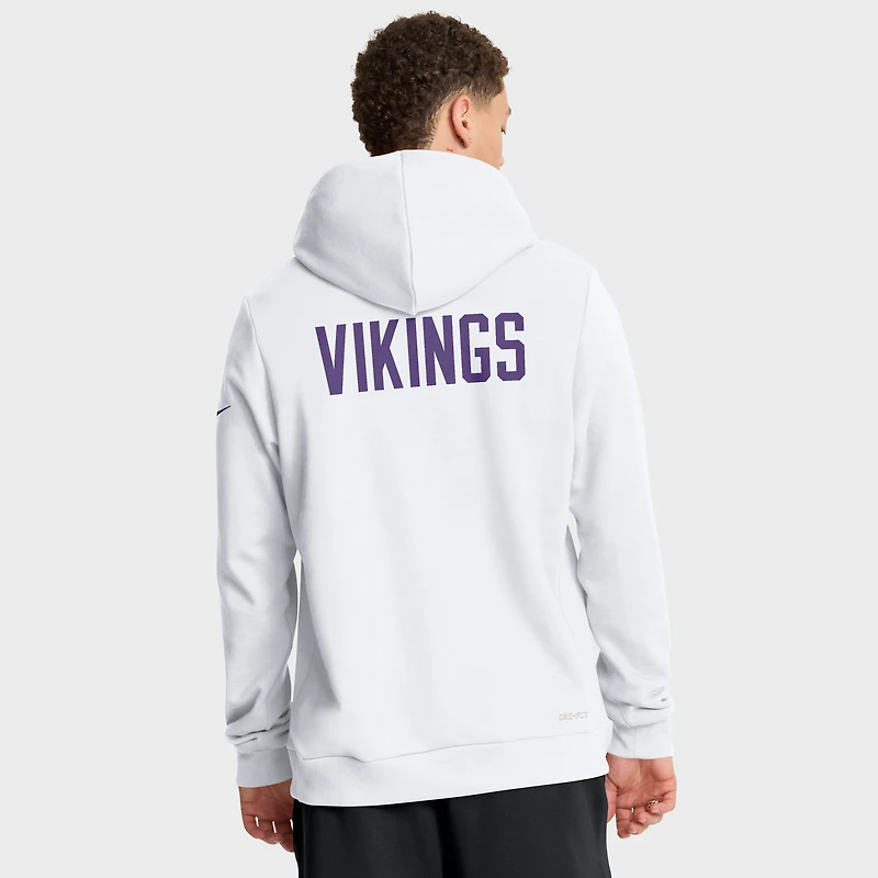 Men's Nike White Minnesota Vikings Sideline Standard Issue Alt 2 Dri-FIT Hoodie