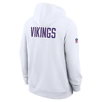 Men's Nike White Minnesota Vikings Sideline Standard Issue Alt 2 Dri-FIT Hoodie