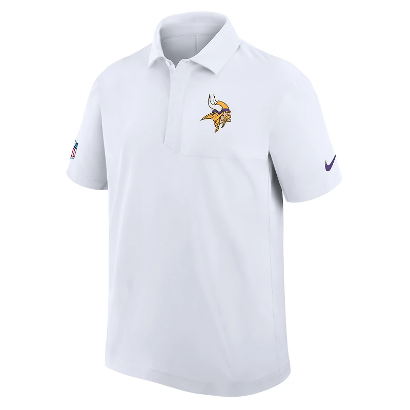 Polo tissé Nike blanc Dri-FIT pour homme des Vikings du Minnesota
