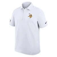 Polo tissé Nike blanc Dri-FIT pour homme des Vikings du Minnesota