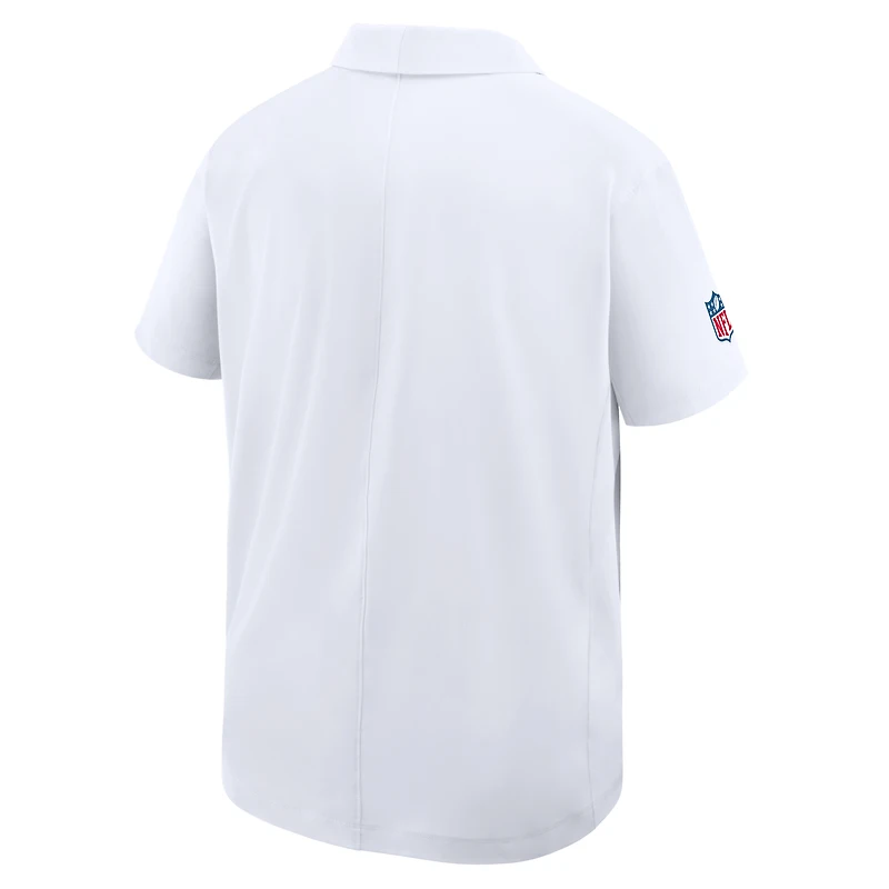 Men's Nike White Minnesota Vikings Sideline Woven Dri-FIT Polo