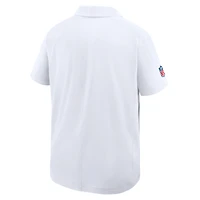 Men's Nike White Minnesota Vikings Sideline Woven Dri-FIT Polo