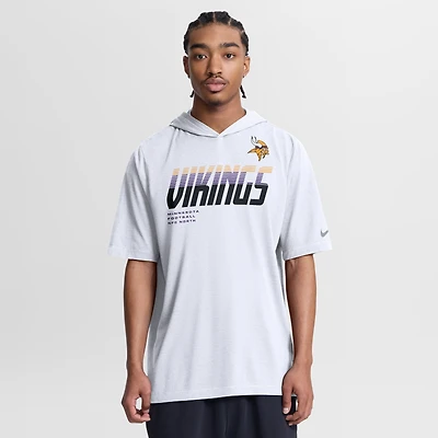 Men's Nike White Minnesota Vikings Tri-Blend Hooded T-Shirt