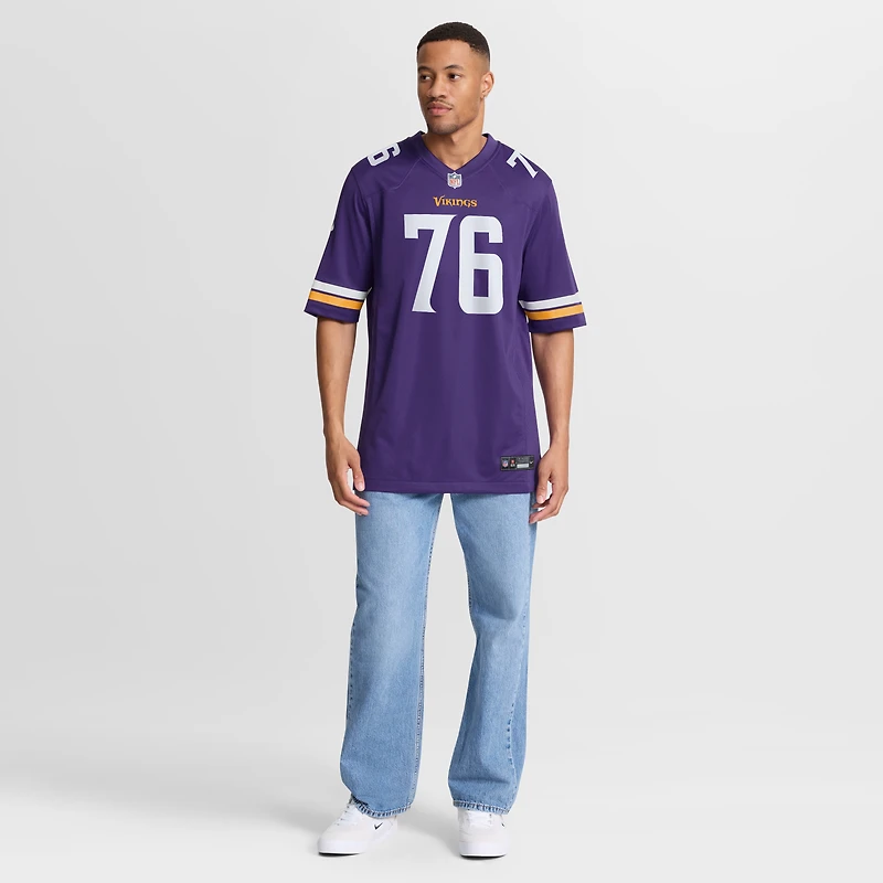 Men's Nike Will Fries Purple Minnesota Vikings Team Game Jersey