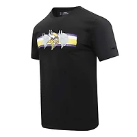 T-shirt rétro Striper Pro Standard noir Minnesota Vikings pour hommes
