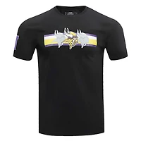 Men's Pro Standard Black Minnesota Vikings Retro Striper T-Shirt