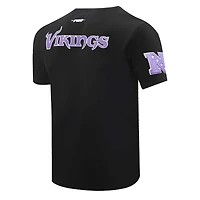 T-shirt rétro Striper Pro Standard noir Minnesota Vikings pour hommes