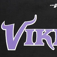 Men's Pro Standard Black Minnesota Vikings Retro Striper T-Shirt