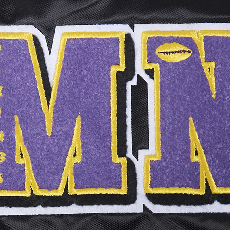Men's Pro Standard Black Minnesota Vikings Sublimated Satin Full-Snap Jacket