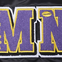 Veste à boutons-pression en satin sublimé Pro Standard noire Minnesota Vikings pour homme