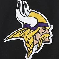 Men's Pro Standard Black Minnesota Vikings Turn It Up Drop Shoulder Pullover Sweatshirt