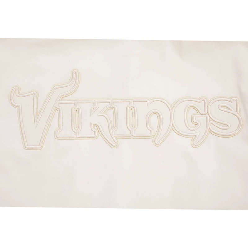 Men's Pro Standard Cream Minnesota Vikings Neutral Full-Zip Jacket