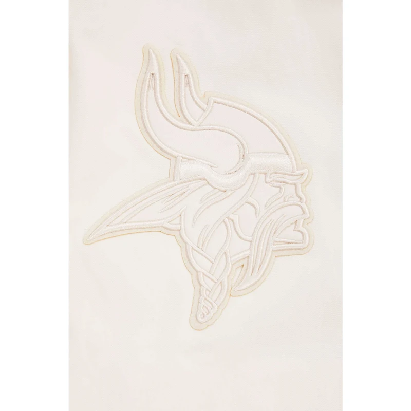 Men's Pro Standard Cream Minnesota Vikings Neutral Full-Zip Jacket