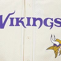 Chemise boutonnée rétro classique en maille Pro Standard crème pour hommes des Vikings du Minnesota