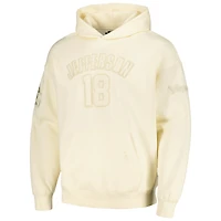 Sweat à capuche Pro Standard pour hommes Justin Jefferson crème Minnesota Vikings nom et numéro du joueur