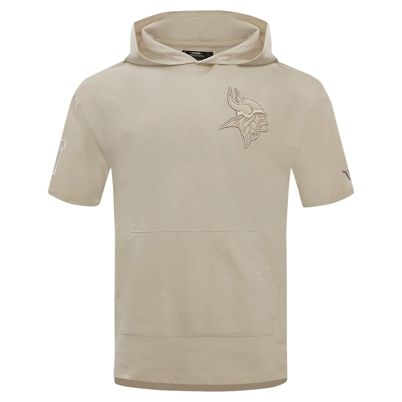 Sweat à capuche manches courtes pour homme Pro Standard Tan Minnesota Vikings Neutrals Capsule