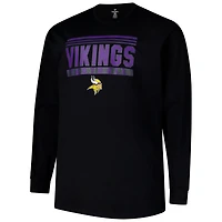 Men's Profile  Black Minnesota Vikings Big & Tall Pop Long Sleeve T-Shirt