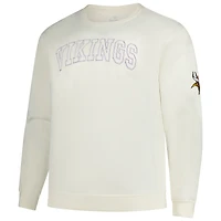 Men's Profile Cream Minnesota Vikings Big & Tall Fleece Sweatshirt