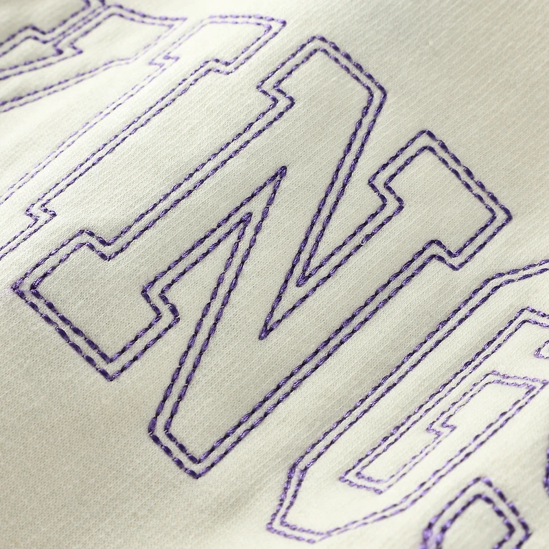 Sweat-shirt polaire crème pour homme, coupe grande taille, des Vikings du Minnesota