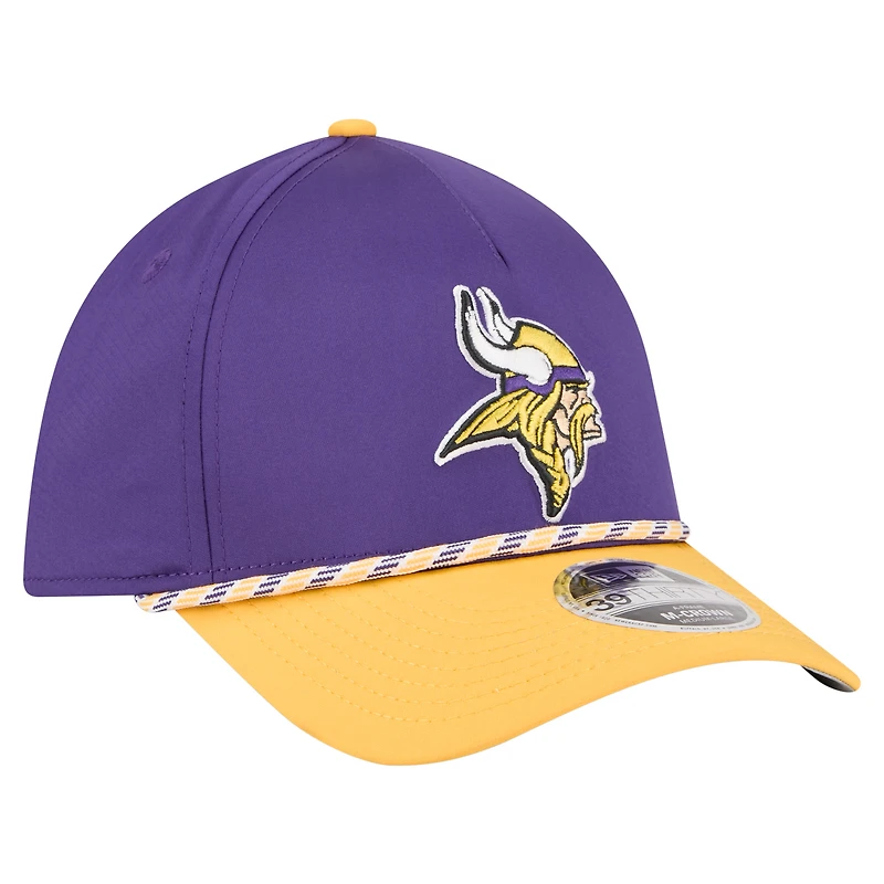 Men's  Purple/Gold Minnesota Vikings Rope M-Crown A-Frame 39THIRTY Flex Hat