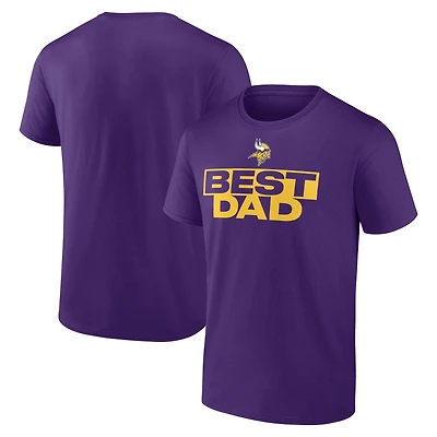 Men's Purple Minnesota Vikings Best Dad Father's Day T-Shirt