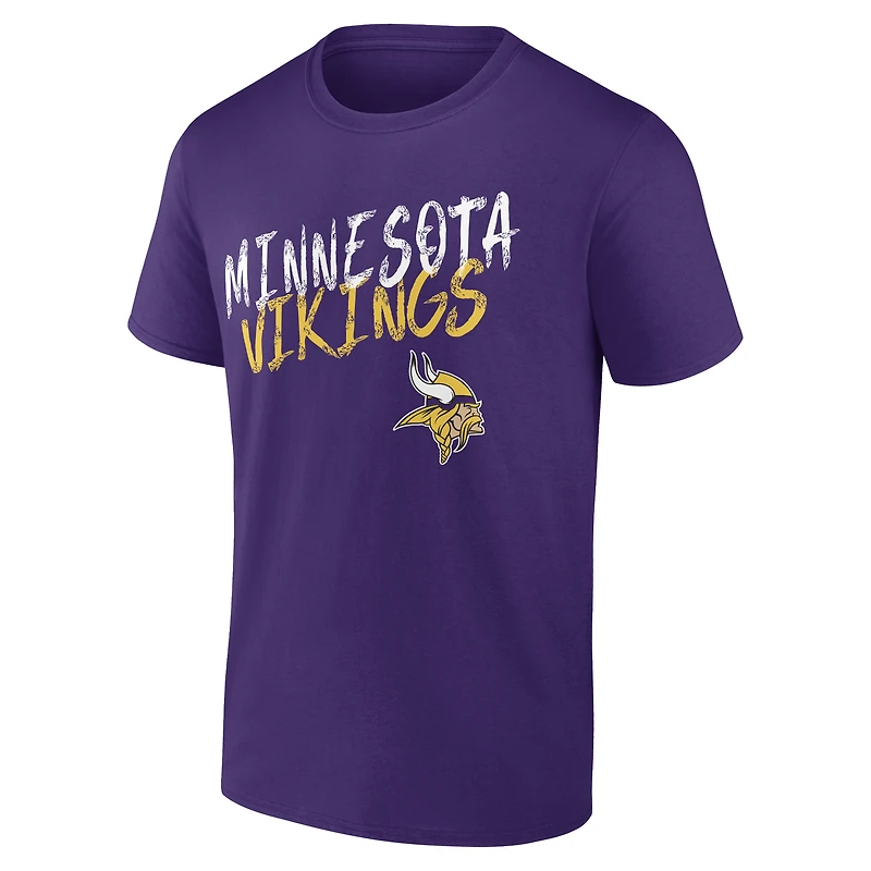 Men's  Purple Minnesota Vikings Hustle Personalized Name & Number T-Shirt