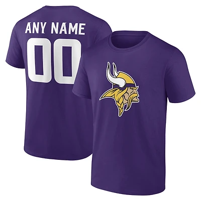 Men's Purple Minnesota Vikings Team Authentic Personalized Name & Number T-Shirt